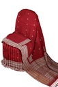 Handwoven Royal Blue Ashavali Saree with Traditional Zari Border
