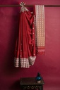 Handwoven Royal Blue Ashavali Saree with Traditional Zari Border