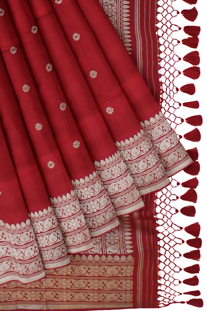 Handwoven Royal Blue Ashavali Saree with Traditional Zari Border