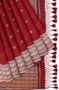 Handwoven Royal Blue Ashavali Saree with Traditional Zari Border