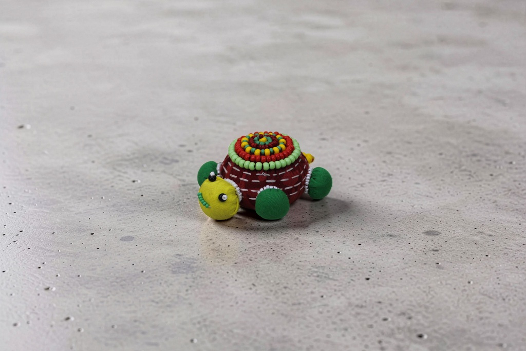 Handmade Turtle Shape Paper Weight with Bead Work
