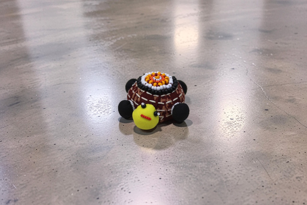 Handmade Turtle Shape Paper Weight with Bead Work