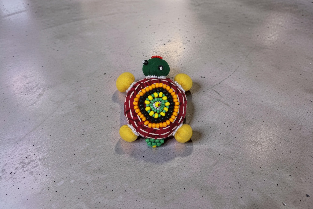 Handmade Turtle Shape Paper Weight with Bead Work