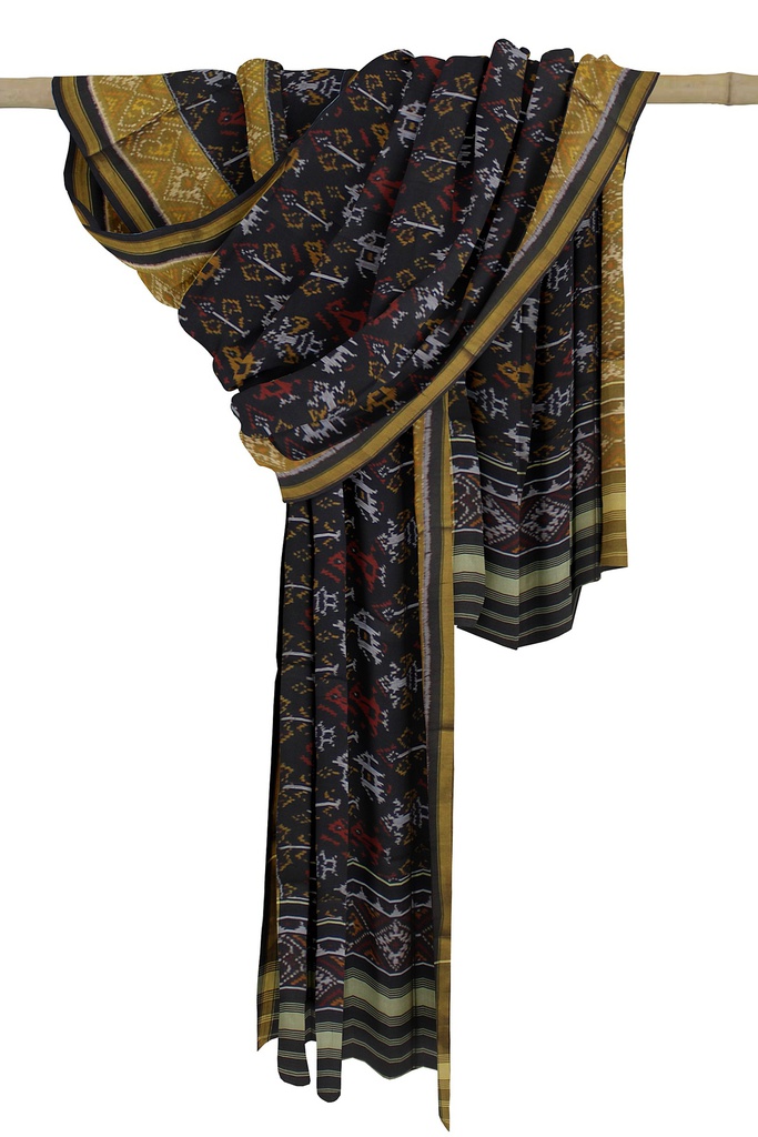 Handloom Single Ikat Patola Silk Dupatta