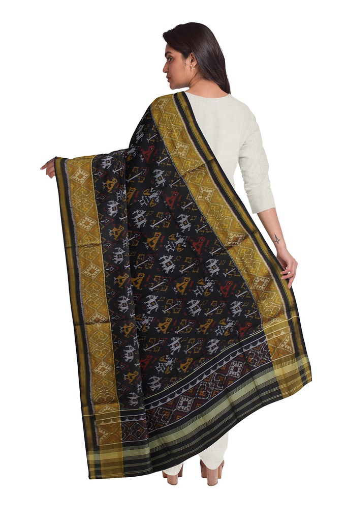 Handloom Single Ikat Patola Silk Dupatta
