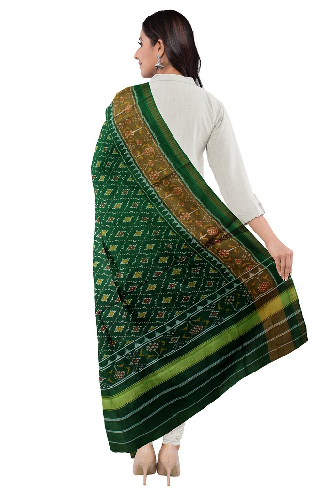 Handloom Single Ikat Patola Silk Dupatta