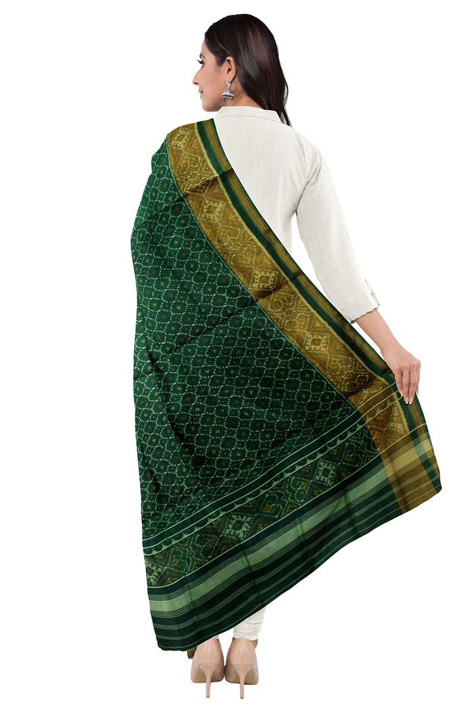 Handloom Single Ikat Patola Silk Dupatta