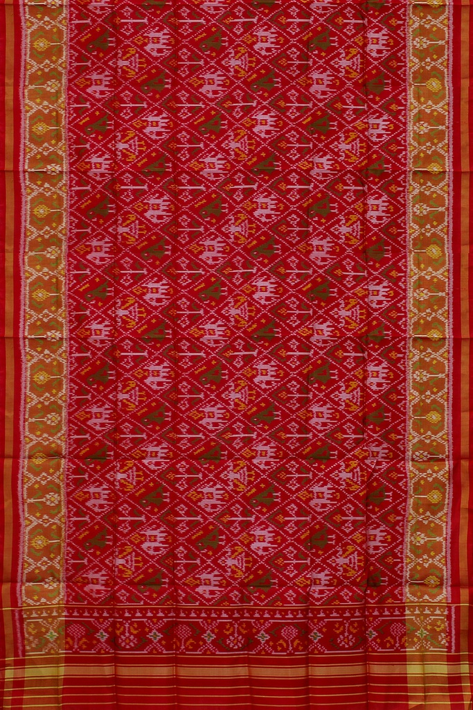 Handloom Single Ikat Patola Silk Dupatta