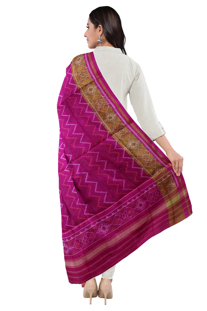 Handloom Single Ikat Patola Silk Dupatta