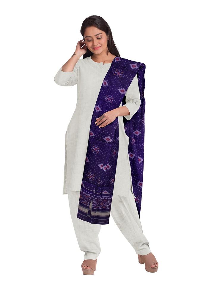 Handloom Single Ikat Patola Silk Dupatta