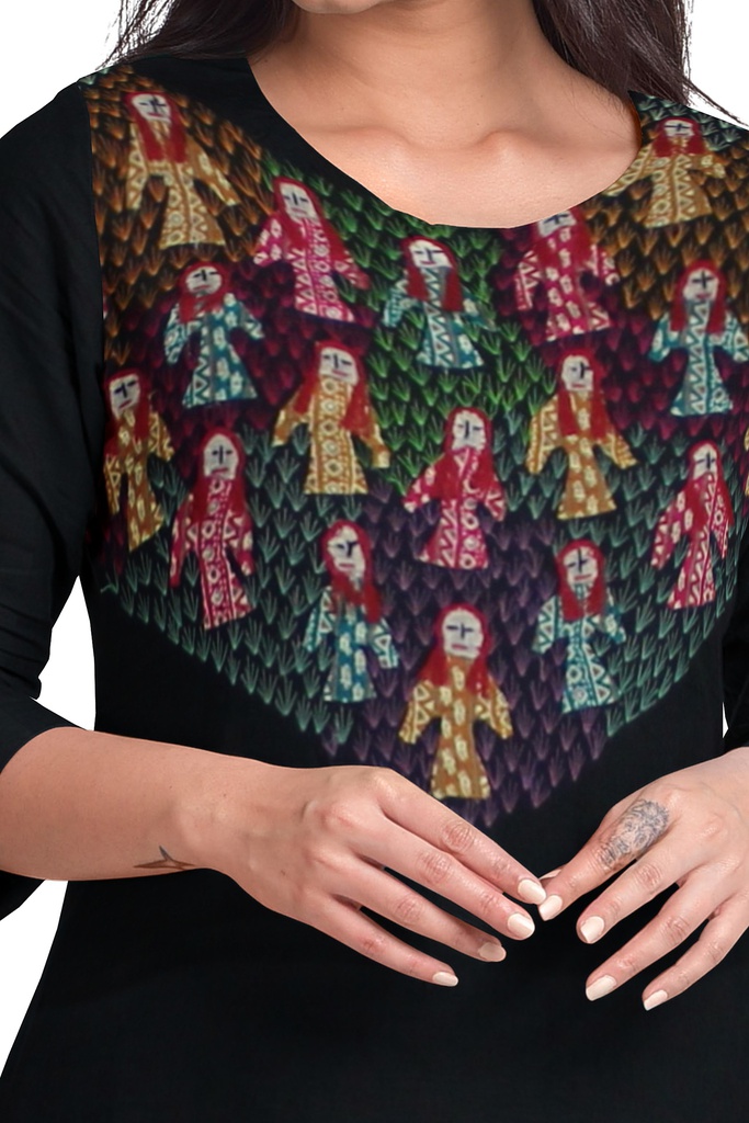 Handcrafted Applique Work Cotton Kurti Material