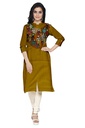 Handcrafted Applique Work Cotton Kurti Material