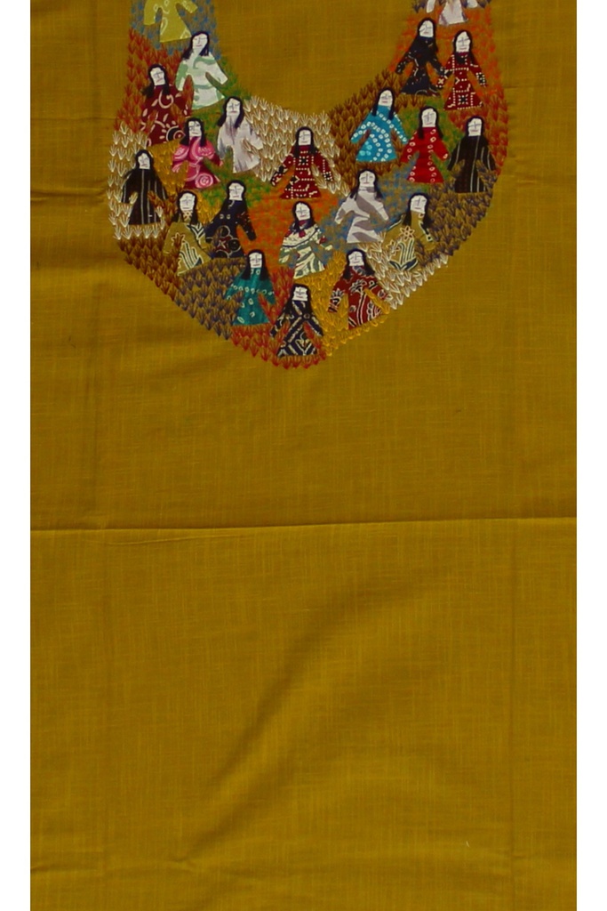 Handcrafted Applique Work Cotton Kurti Material