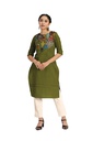 Handcrafted Applique Work Cotton Kurti Material