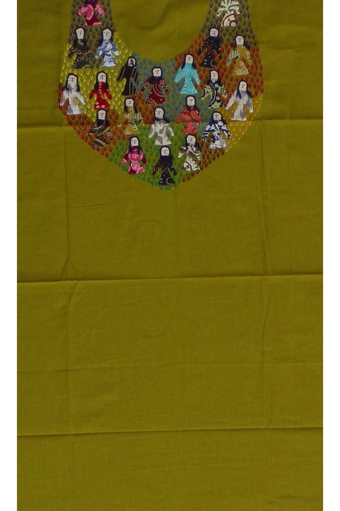 Handcrafted Applique Work Cotton Kurti Material