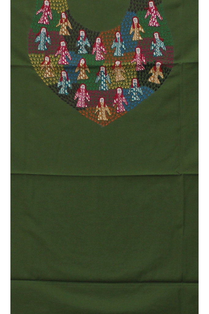 Handcrafted Applique Work Cotton Kurti Material