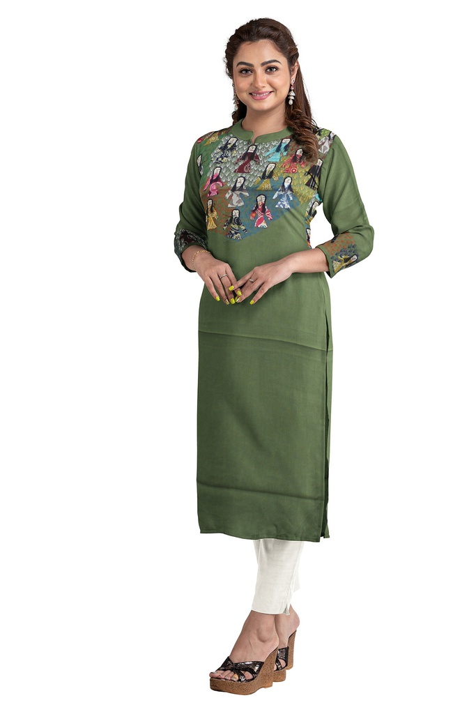 Handcrafted Applique Work Cotton Kurti Material