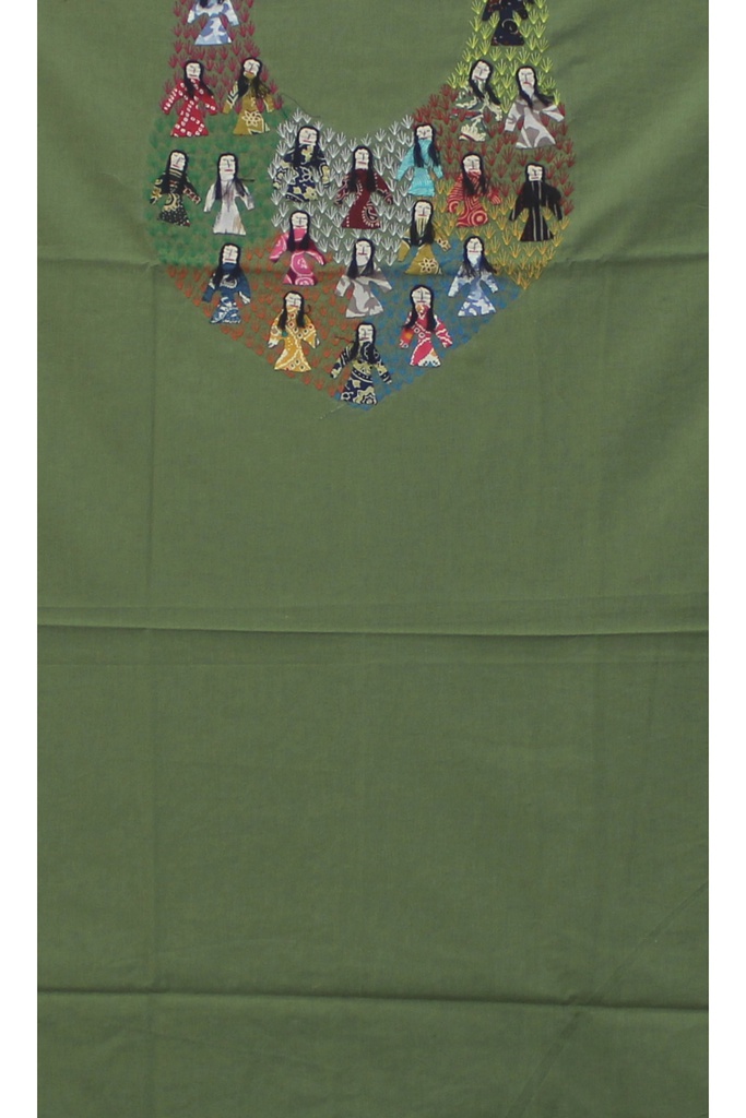 Handcrafted Applique Work Cotton Kurti Material