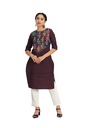 Handcrafted Applique Work Cotton Kurti Material