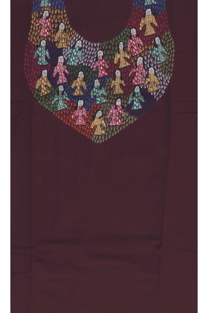 Handcrafted Applique Work Cotton Kurti Material