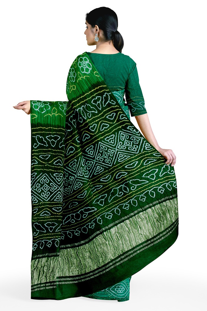Hand Dyed Bandhani Saree