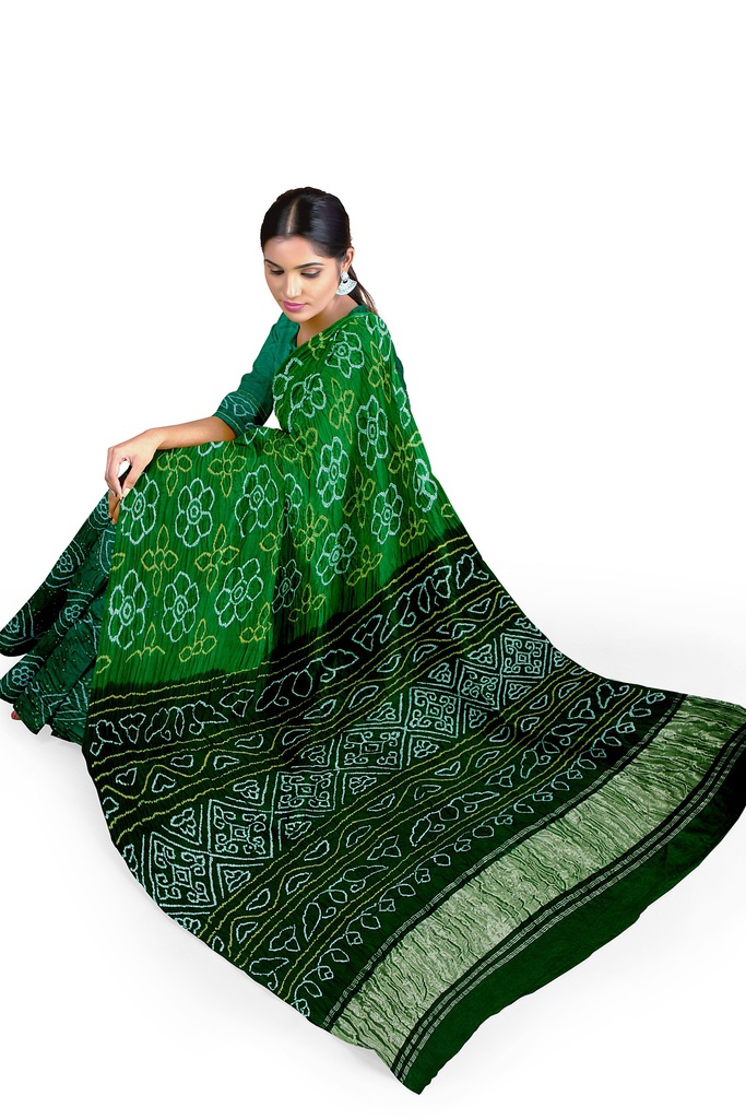 Hand Dyed Bandhani Saree