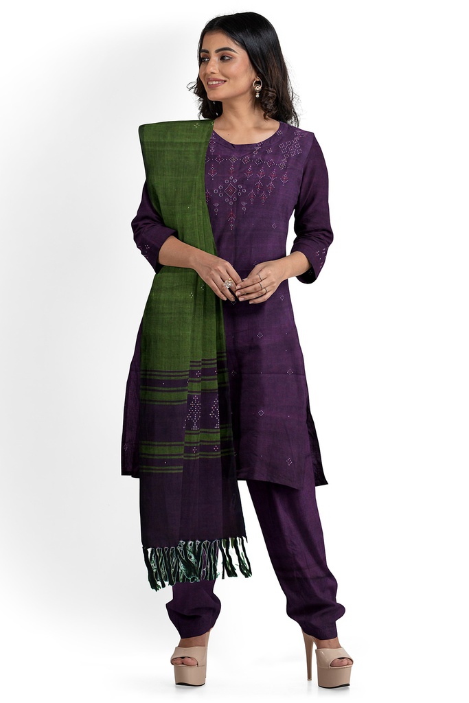 Handwoven Cotton Tangaliya Suit Set/Dress Material