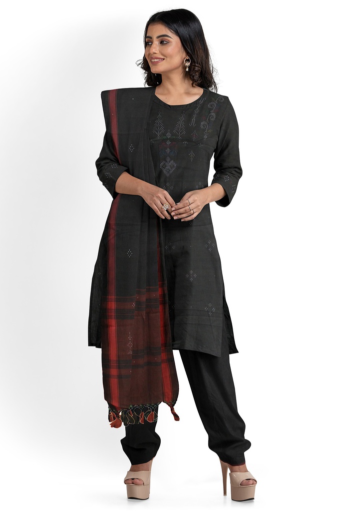 Handwoven Cotton Tangaliya Suit Set/Dress Material