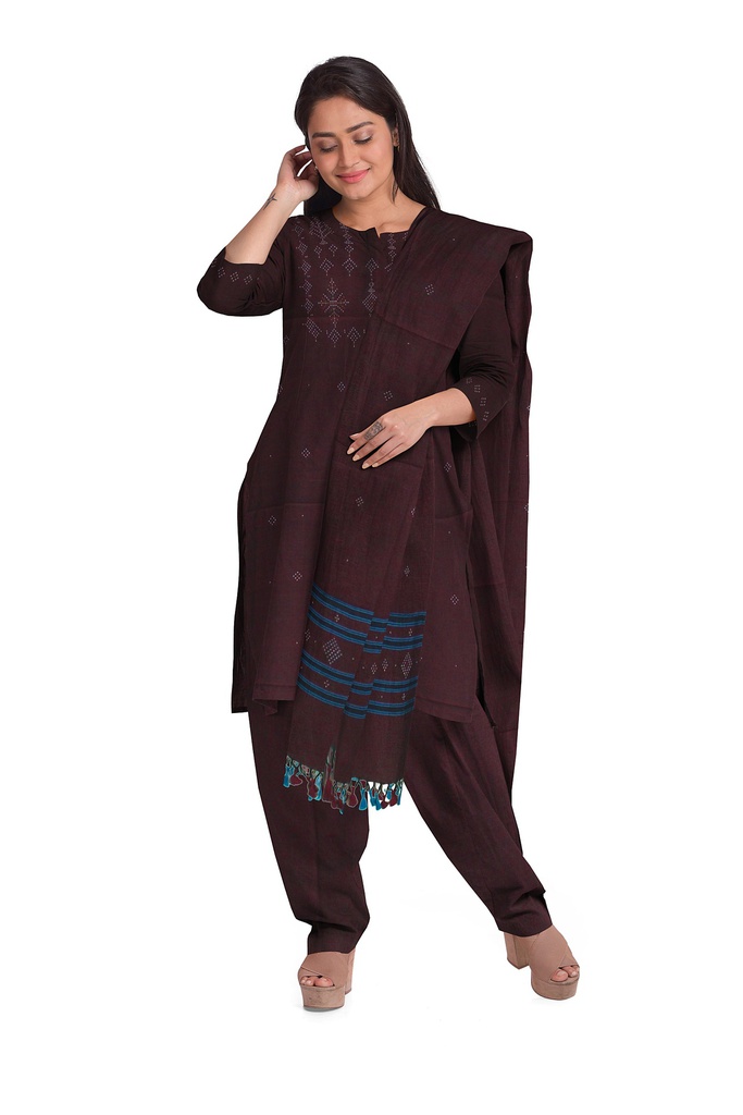 Handwoven Cotton Tangaliya Suit Set/Dress Material