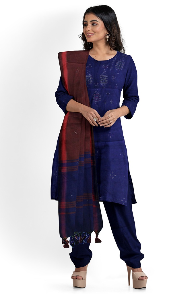 Handwoven Cotton Tangaliya Suit Set/Dress Material
