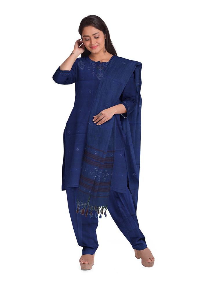 Handwoven Cotton Tangaliya Suit Set/Dress Material