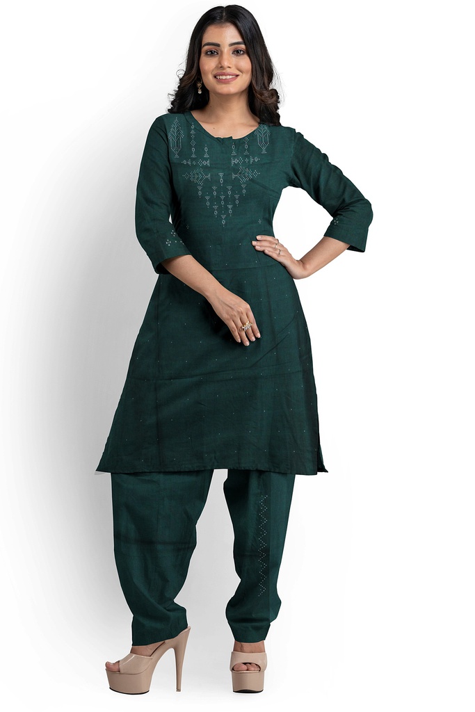 Handwoven Tangaliya Cotton Suit Set / Dress Material