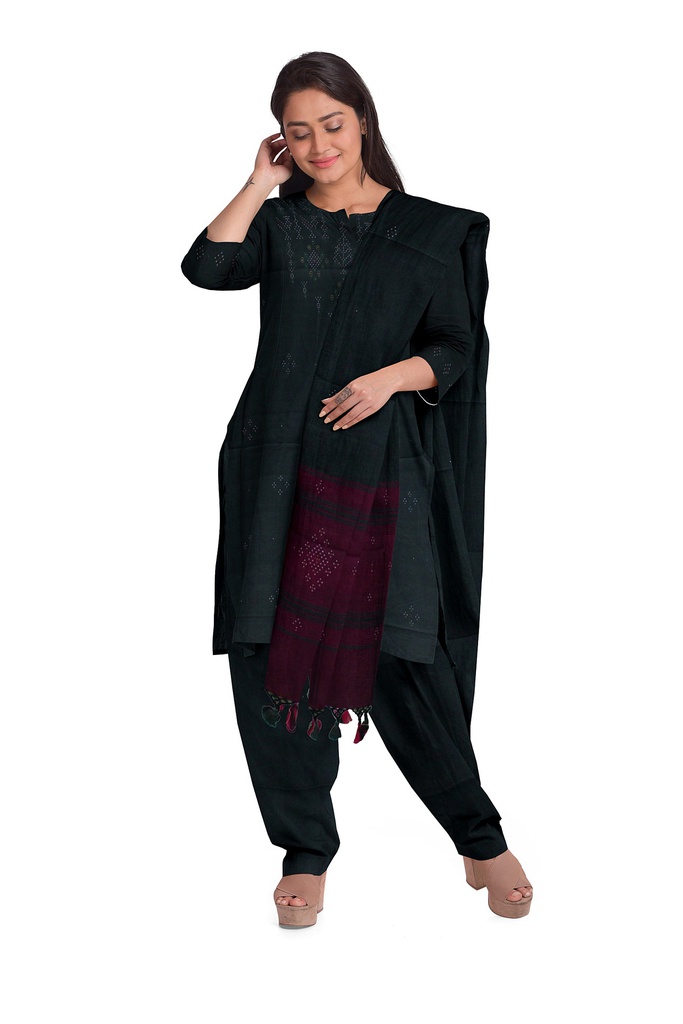 Handwoven Cotton Tangaliya Suit Set/Dress Material
