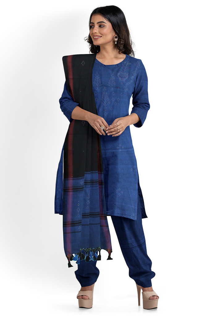 Handwoven Cotton Tangaliya Suit Set/Dress Material