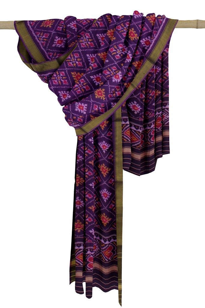 Handloom Single Ikat Patola Silk Dupatta