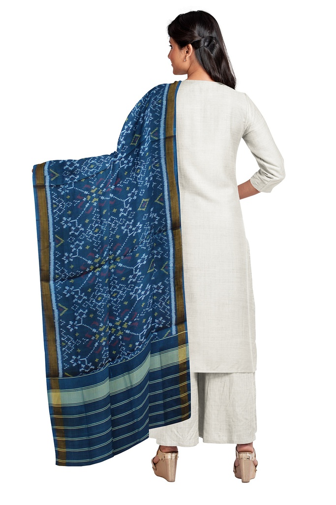 Handloom Single Ikat Patola Silk Dupatta