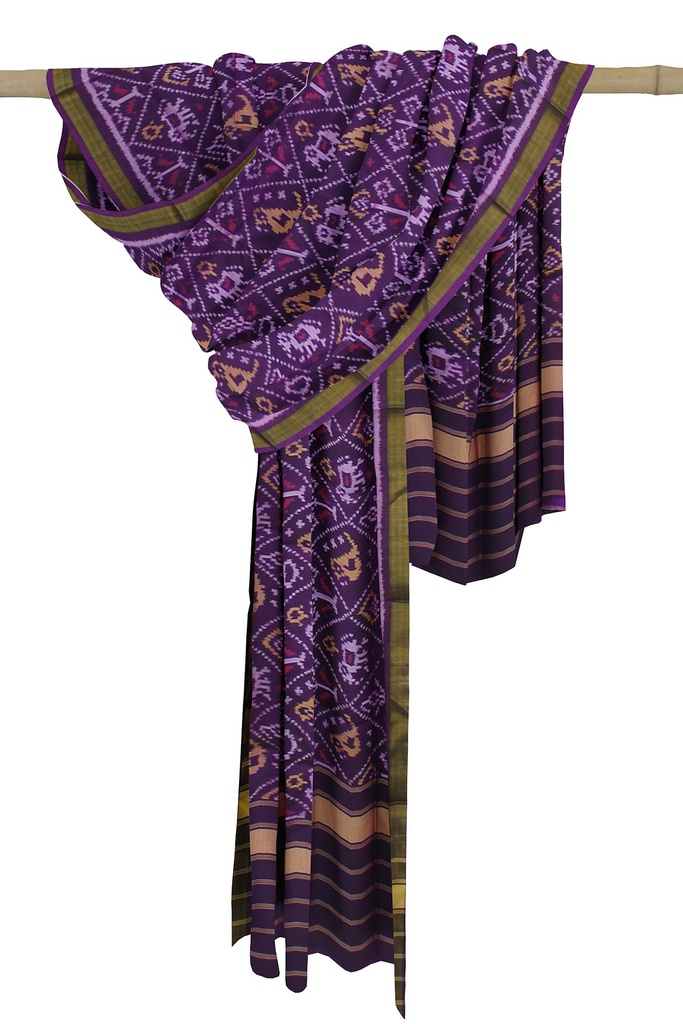 Handloom Single Ikat Patola Silk Dupatta