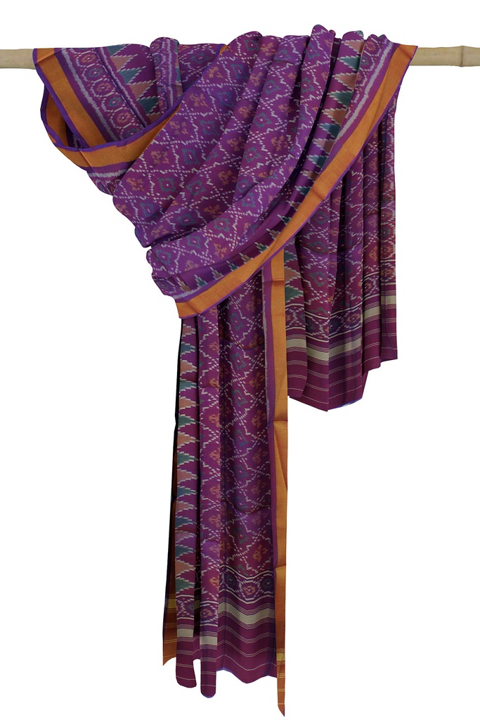 Handloom Single Ikat Patola Silk Dupatta