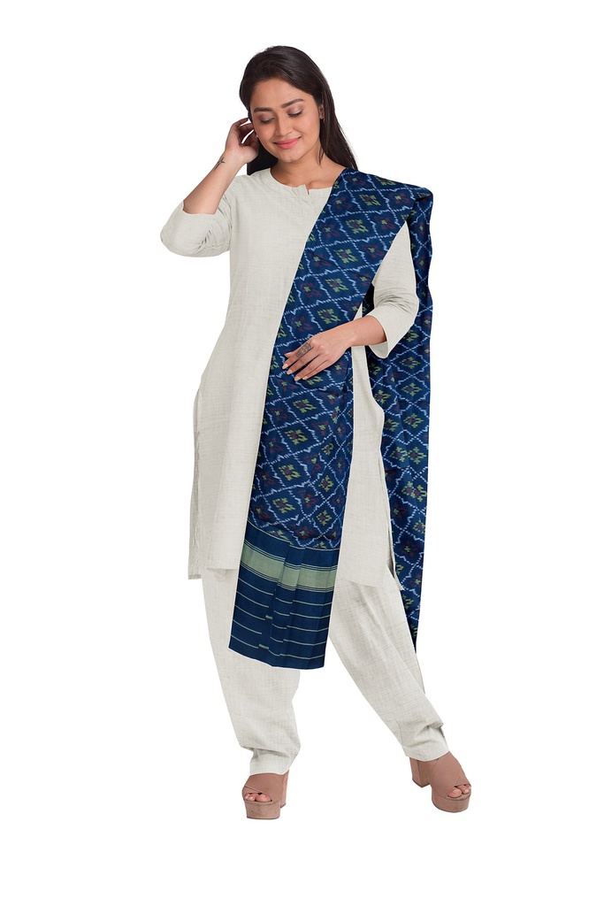 Handloom Single Ikat Patola Silk Dupatta