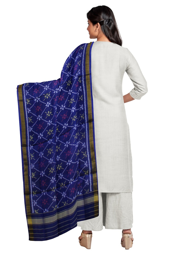 Handloom Single Ikat Patola Silk Dupatta