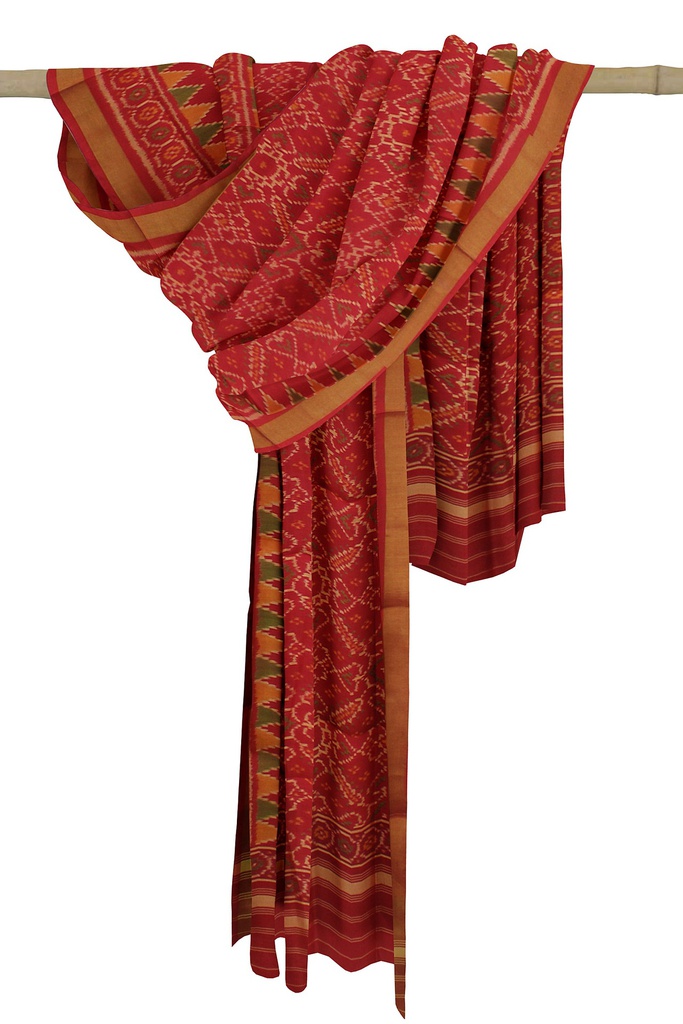 Handloom Single Ikat Patola Silk Dupatta