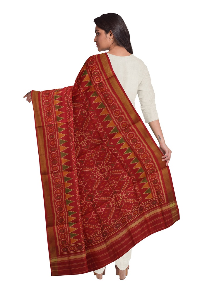 Handloom Single Ikat Patola Silk Dupatta