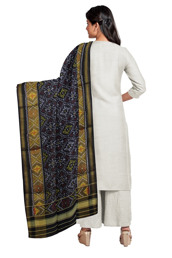 Handloom Single Ikat Patola Silk Dupatta