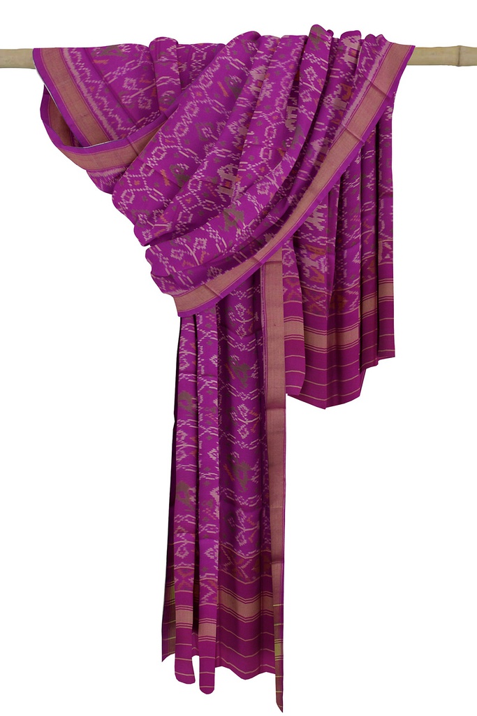 Handloom Single Ikat Patola Silk Dupatta