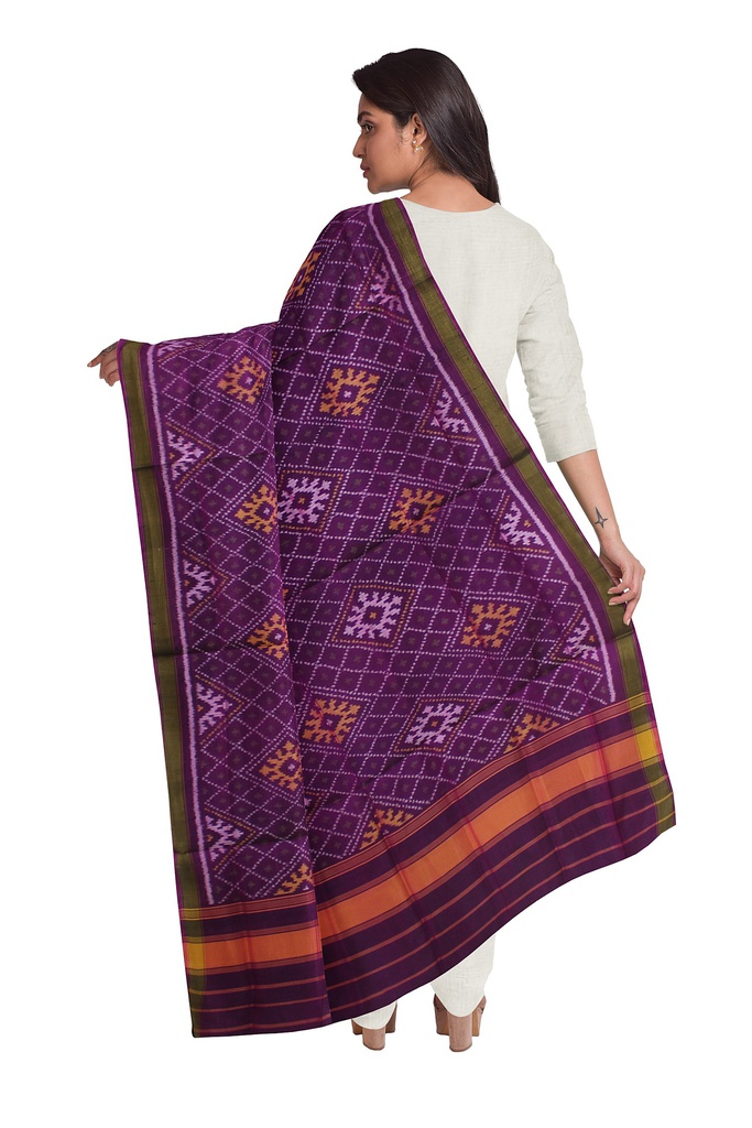Handloom Single Ikat Patola Silk Dupatta