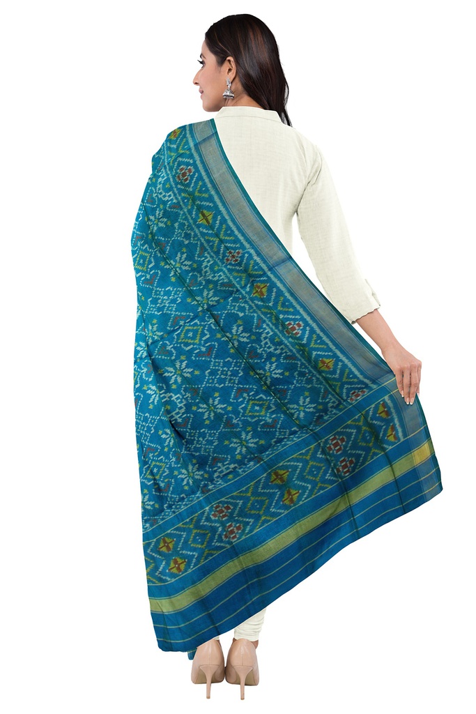 Handloom Single Ikat Patola Silk Dupatta