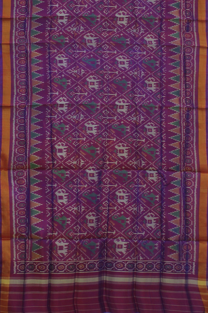 Handloom Single Ikat Patola Silk Dupatta