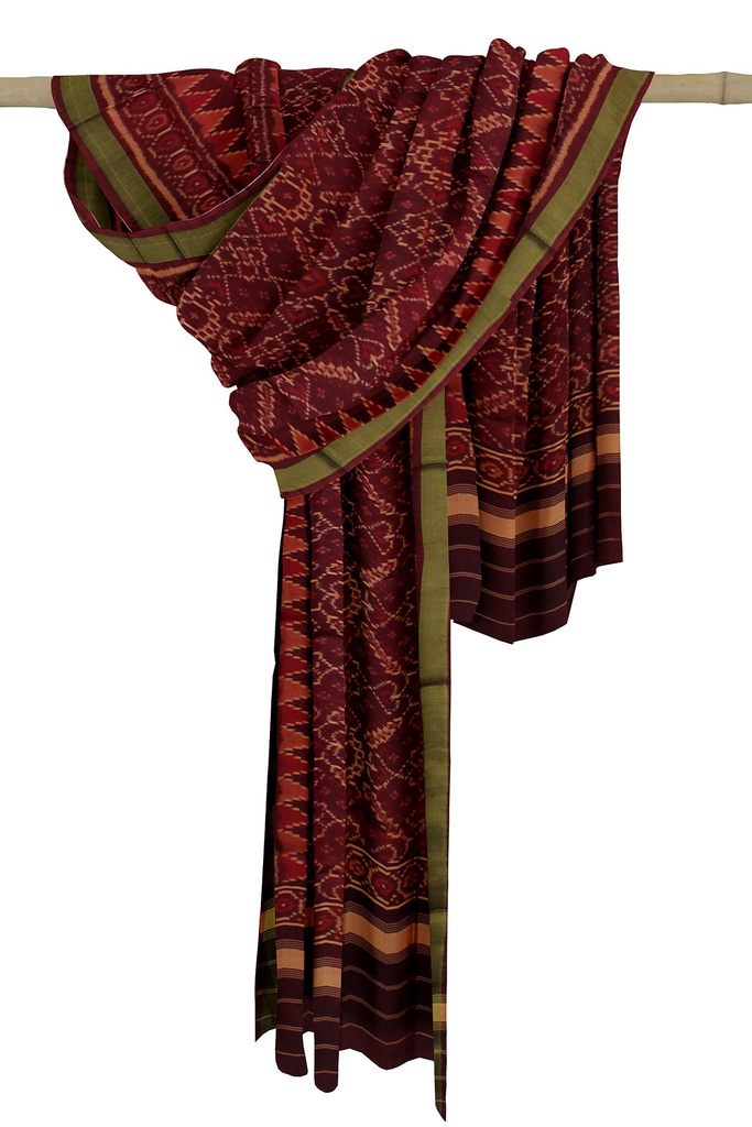 Handloom Single Ikat Patola Silk Dupatta