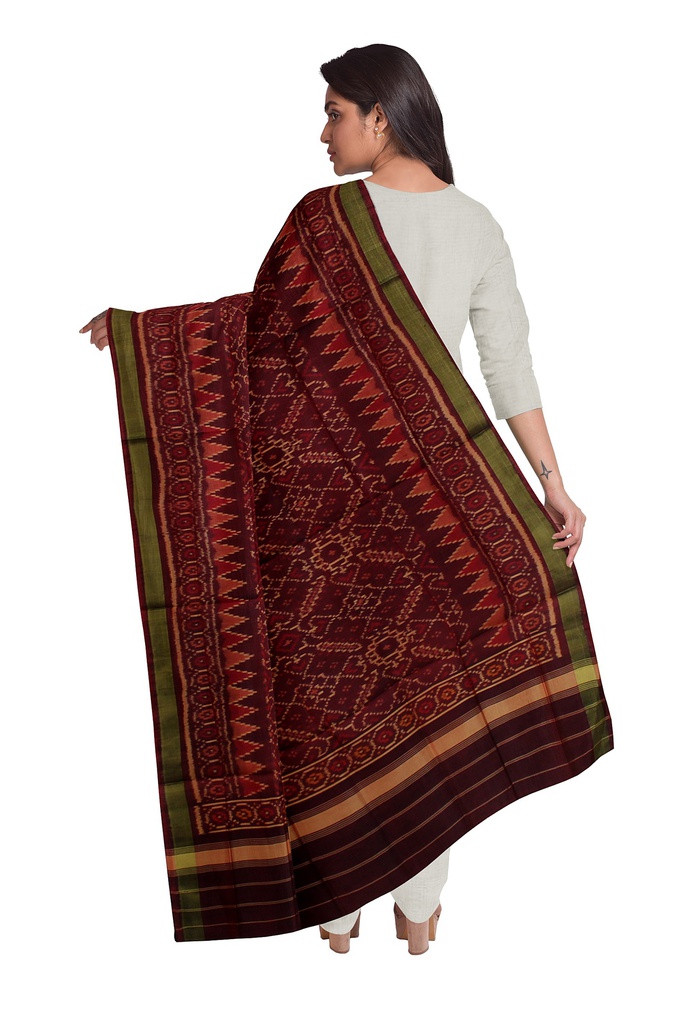 Handloom Single Ikat Patola Silk Dupatta