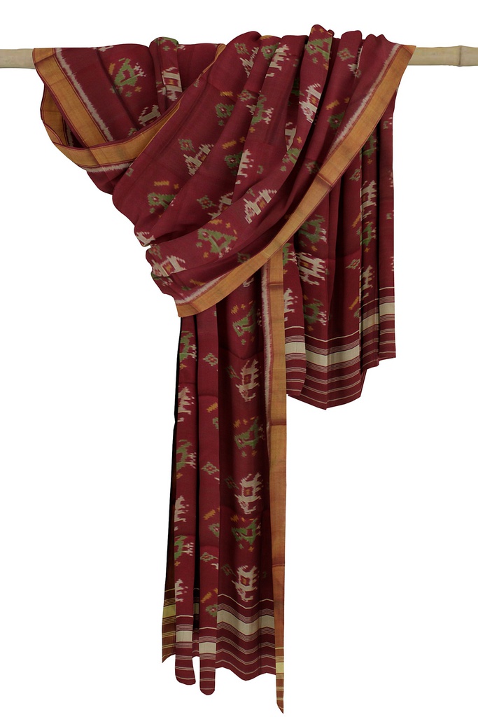 Handloom Single Ikat Patola Silk Dupatta